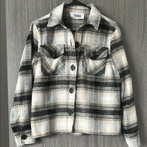 BB Dakota Plaid Button-Up Jacket